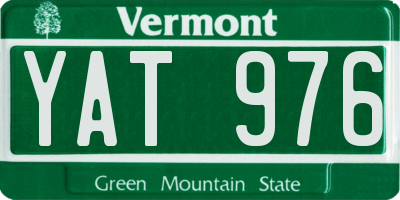 VT license plate YAT976