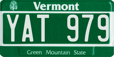 VT license plate YAT979