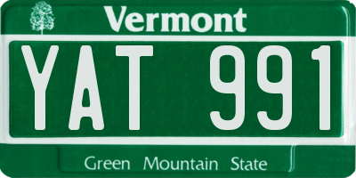 VT license plate YAT991