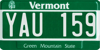 VT license plate YAU159