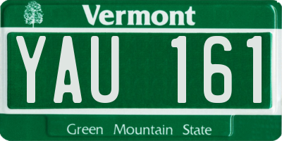 VT license plate YAU161