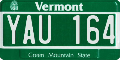 VT license plate YAU164