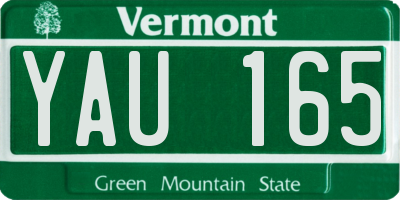 VT license plate YAU165