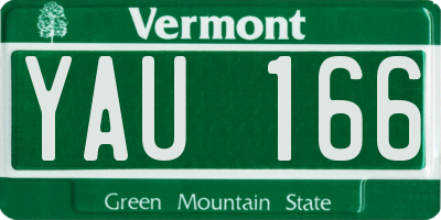 VT license plate YAU166
