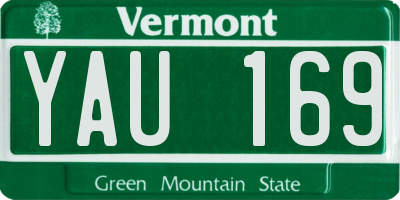 VT license plate YAU169