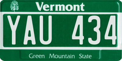 VT license plate YAU434