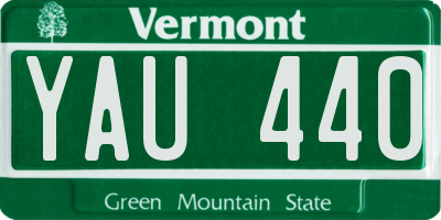 VT license plate YAU440