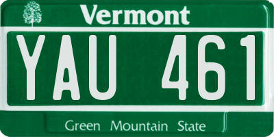 VT license plate YAU461