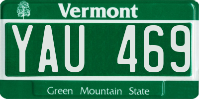 VT license plate YAU469