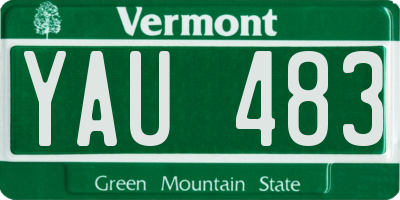 VT license plate YAU483