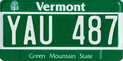 VT license plate YAU487