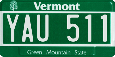 VT license plate YAU511