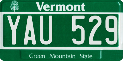 VT license plate YAU529