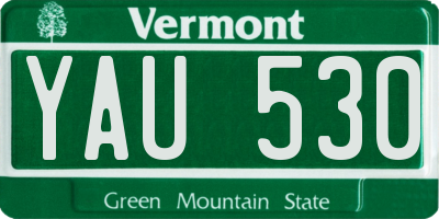 VT license plate YAU530