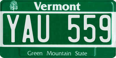 VT license plate YAU559