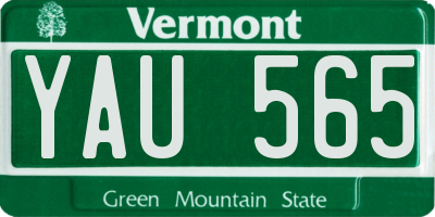 VT license plate YAU565