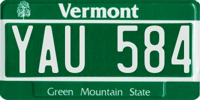 VT license plate YAU584