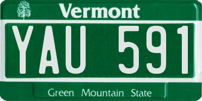 VT license plate YAU591