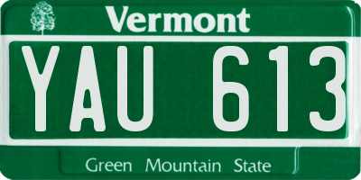 VT license plate YAU613