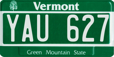 VT license plate YAU627