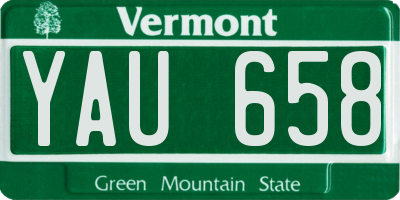 VT license plate YAU658