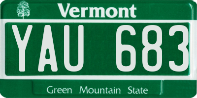VT license plate YAU683