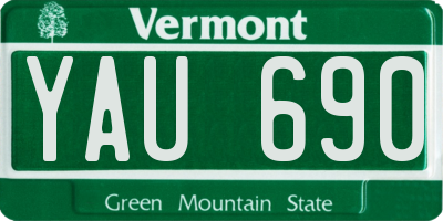 VT license plate YAU690