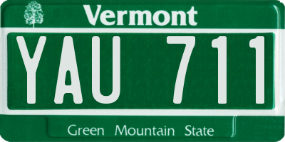VT license plate YAU711
