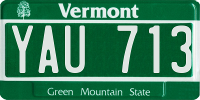 VT license plate YAU713