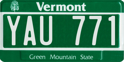 VT license plate YAU771