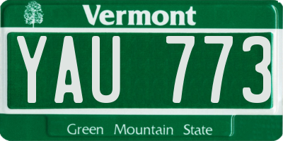 VT license plate YAU773