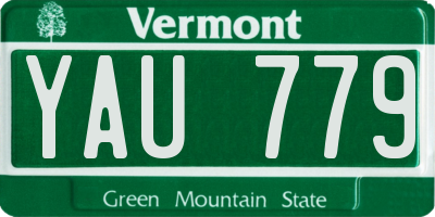 VT license plate YAU779