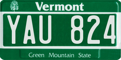 VT license plate YAU824