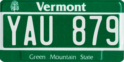 VT license plate YAU879
