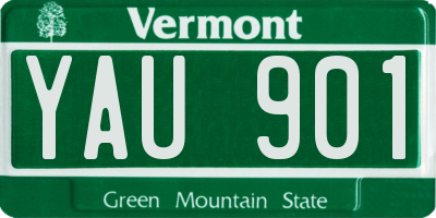 VT license plate YAU901