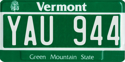 VT license plate YAU944