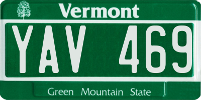 VT license plate YAV469