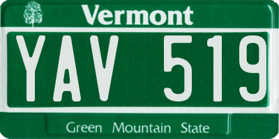 VT license plate YAV519