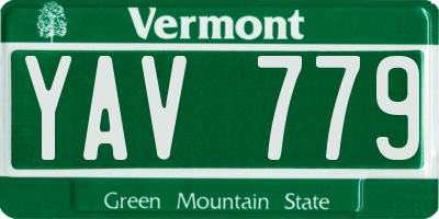 VT license plate YAV779