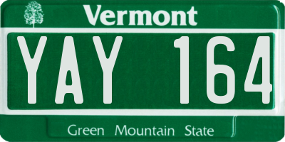 VT license plate YAY164