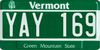 VT license plate YAY169