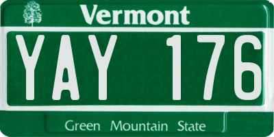 VT license plate YAY176