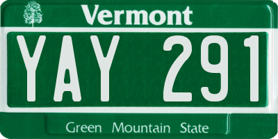 VT license plate YAY291