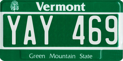 VT license plate YAY469