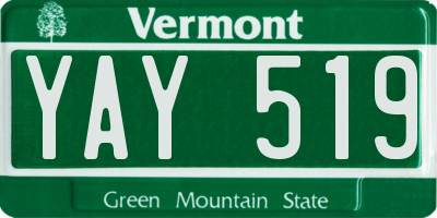 VT license plate YAY519