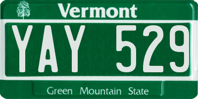 VT license plate YAY529
