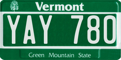 VT license plate YAY780