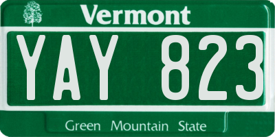 VT license plate YAY823