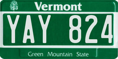 VT license plate YAY824