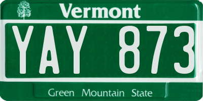VT license plate YAY873